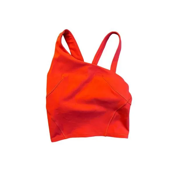 Lululemon Everlux Asymmetrical Tennis Tank Top Hot Heat 0 - Picture 2 of 5